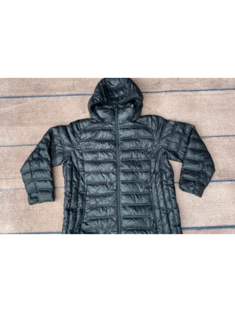 Michael Kori’s packable down fill parka black 1x quilted puffer jacket